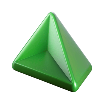 Eterno gótico mínimo simétrico triângulo, peso único AVC, limpar \ limpo linhas, verde com escalável Projeto. estúdio qualidade png