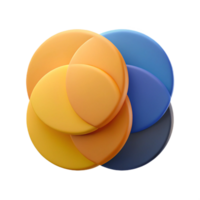 fascinating artistic Crescent moon badge with a dot. Flat color, clean lines, symmetrical with Scalable Design. 4K png