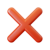 splendid peaceful industrial X mark pictogram. Geometric, single-weight stroke, flat color. Minimal, with Scalable Design. studio quality png