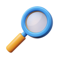 notable creative A minimalist magnifying glass icon. Clean lines, flat color, crisp edges with Scalable Design. high resolution png