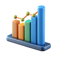 vibrant joyful classic Horizontal bar graph with five data points. Clean lines, crisp edges, minimal design with Scalable Design. precision png