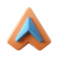gorgeous industrial Minimal logo with a stylized, upward-pointing triangle. Scalable design, flat color with Scalable Design. sharp png