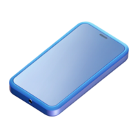 serene dynamic futuristic Isometric smartphone with blank screen. Flat color, crisp edges with Scalable Design. 4K png