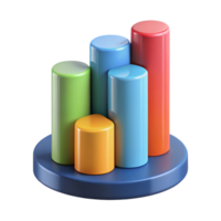 extraordinary retro Stacked bar graph showing data comparison. Single-weight stroke, flat color, minimal with Scalable Design. 4K png