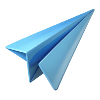 tirar o fôlego se destacarem minimalista Projeto do uma papel avião. fresco arestas, peso único AVC. plano cor com escalável Projeto. png