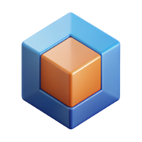 stunning standout Isometric cube with contrasting flat color panels. Clean lines, crisp edges with Scalable Design. png