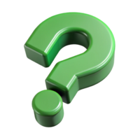 fascinating bold impressionist Clean, geometric question mark in flat green. with Scalable Design. premium png