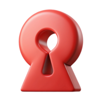 beautiful exemplary Scalable abstract shape resembling a keyhole, flat red with Scalable Design. png