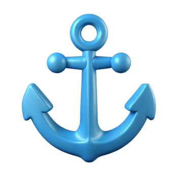 Eterno futurista simétrico, estilizado âncora logotipo. plano cor, escalável, peso único acidente vascular encefálico com escalável elite png