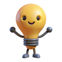 ethereal magnificent Lightbulb character with a simple filament. Crisp edges, flat color, minimal with Scalable Design. top-tier png