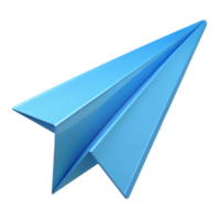 elegante alegre artístico minimalista Projeto do uma papel avião. fresco arestas, peso único AVC. plano cor com escalável Projeto. precisão png