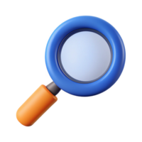 mesmerizing harmonious geometric Magnifying glass icon with a circular lens. Clean lines, minimal design with Scalable Design. perfect clarity png