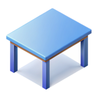 harmonious radiant Isometric table, symmetrical design, clean lines, with Scalable Design. perfect clarity png