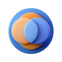 gorgeous exemplary Overlapping circles, scalable design, flat color. Minimal and clean with Scalable Design. png
