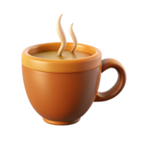 picturesque dynamic minimalist Flat color coffee cup icon with steam. Clean lines, crisp edges. with Scalable Design. artisan png