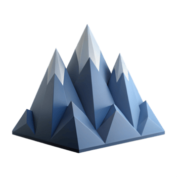 inesquecível tropical geométrico montanha alcance silhueta. fresco arestas, mínimo projeto, plano cor com escalável Projeto. bem detalhe png