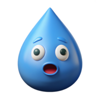 elegant distinguished Teardrop-shaped character with a surprised expression. Crisp edges, single-weight stroke, with Scalable Design. png