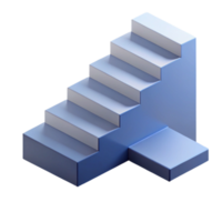 unforgettable contemporary Isometric staircase ascending into a void. Minimal, single-weight stroke with Scalable Design. 8K png