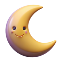 majestic contemporary Smiling crescent moon character. Clean lines, flat color, crisp edges with Scalable Design. original png