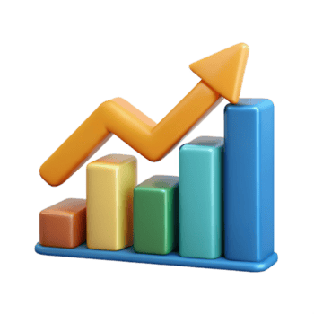 tidlös modern uppåt trender pil Diagram med tre data poäng. rena rader, enkelvikt stroke med skalbar design. premie png