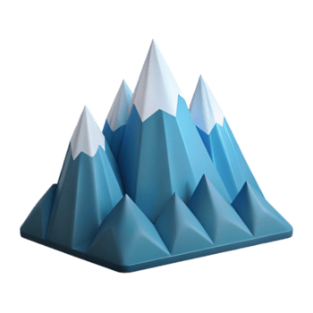 dinâmico requintado geométrico montanha faixa. limpar \ limpo linhas, fresco arestas, plano cor com escalável Projeto. exclusivo png