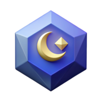 memorable industrial Geometric logo with a stylized crescent moon. Crisp edges, flat color with Scalable Design. top-tier png