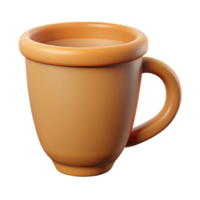 etéreo pitoresco peso único acidente vascular encefálico esboço do uma café copo. mínimo, fresco arestas, plano cor com escalável Projeto. habilmente tiro png