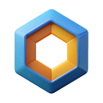 notevole avanguardia geometrico logo con un' esagono. croccante bordi, piatto colore con scalabile design. studio qualità png