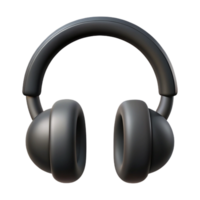 suntuoso sonhadores elegante minimalista fone de ouvido logotipo com limpar \ limpo linhas. plano Preto cor com escalável Projeto. Prêmio png