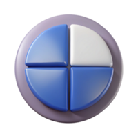 distinguished art deco Circle badge divided into four quadrants. Minimal, crisp edges, with Scalable Design. museum quality png
