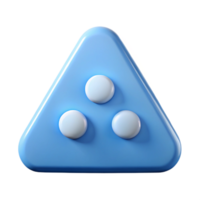 impressive elegant Triangular badge with three dots. Scalable, minimal, single-weight stroke with Scalable Design. 4K png