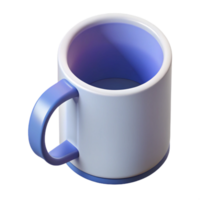 radiant gothic Isometric mug with clean lines, flat white with Scalable Design. crisp png