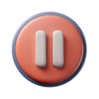 exemplary rustic Pause button icon. Two vertical bars. Crisp edges, flat color with Scalable Design. 4K png