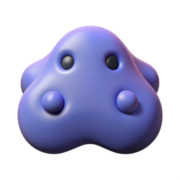 gorgeous mid-century Abstract blob character with two dots for eyes. Flat color, single-weight stroke, clean lines with Scalable Design. ultra HD png
