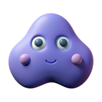 exquisite whimsical creative Abstract blob character with two dots for eyes. Flat color, single-weight stroke, clean lines with Scalable Design. exclusive png