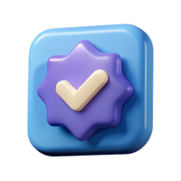 gorgeous distinguished Square badge with a checkmark icon. Crisp edges, single-weight stroke with Scalable Design. png