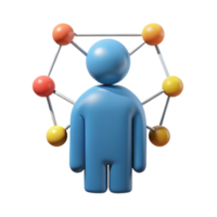 magnificent iconic Human figure silhouette with data points. Clean lines, flat color, minimal design with Scalable Design. png