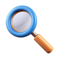 rare traditional Magnifying glass with a handle. Single-weight stroke, minimal, with Scalable Design. studio quality png