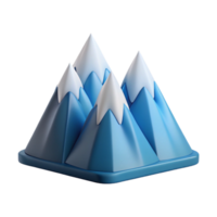pristine peaceful impressionist Stylized mountain range, crisp edges, flat color. Minimal, with Scalable Design. sharp png