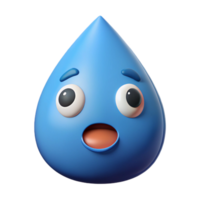 fascinating bohemian Upside-down teardrop character with a surprised expression. Flat color, clean lines, single-weight stroke with Scalable Design. masterfully captured png