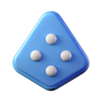 impressive sought-after Triangular badge with three dots. Scalable, minimal, single-weight stroke with Scalable Design. png