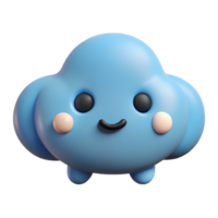 nostalgic glorious A friendly cloud character with rounded edges. Clean lines, flat color, with Scalable Design. refined png
