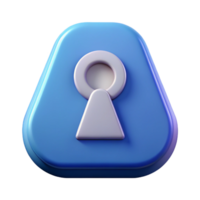 whimsical splendid A symmetrical keyhole icon. Single-weight stroke, flat color, sharp edges with Scalable Design. 4K png