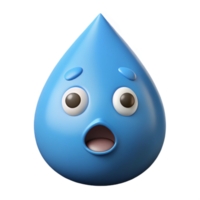 sumptuous exceptional Teardrop-shaped character with a surprised expression. Crisp edges, single-weight stroke, with Scalable Design. png