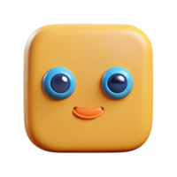 dazzling victorian Geometric square character with rounded corners and a single eye. Flat color, crisp edges, with Scalable Design. impeccable png