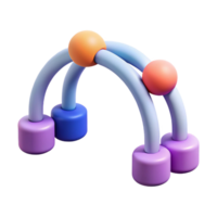 exquisite romantic minimalist Series of connected arcs, single-weight stroke, flat color. with Scalable Design. top-tier png