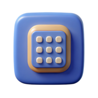 serene artistic Phone icon with a keypad. Clean lines, minimal design with Scalable Design. exclusive png