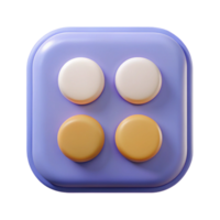 serene bold contemporary Square badge with four circles. Clean lines, flat color, symmetrical with Scalable Design. handcrafted png