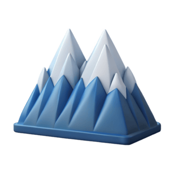 sumptuous unparalleled Monoline mountain range with sharp edges and clean lines. Flat color with Scalable Design. png