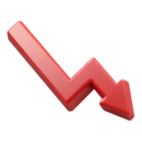 rare coastal Downward trending arrow graph. Clean lines, crisp edges, flat color with Scalable Design. luxury png